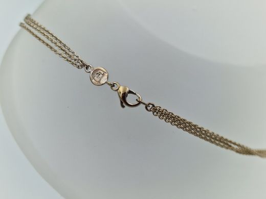 Gold necklace with diamond, 17.12 g, size 45
