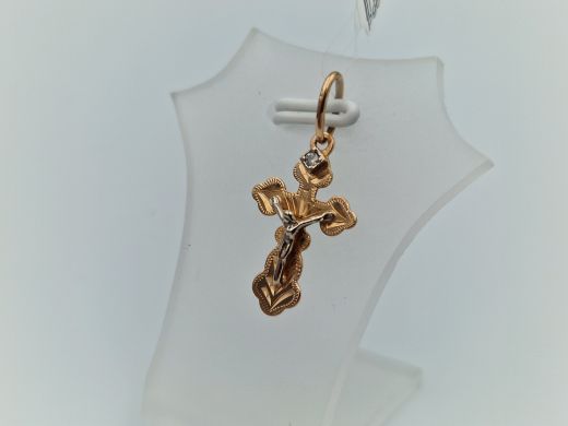 Золотой кулон с цирконом, 0.87 г