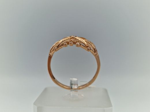 Zelta gredzens ar cirkoniju, 2.65 g, izm. 20