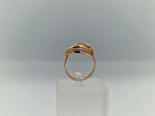 Zelta gredzens ar cirkoniju, 3.22 g