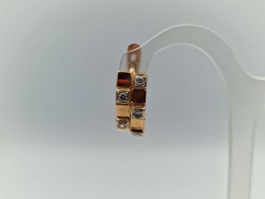 Zelta auskari ar cirkoniju, 4.18 g