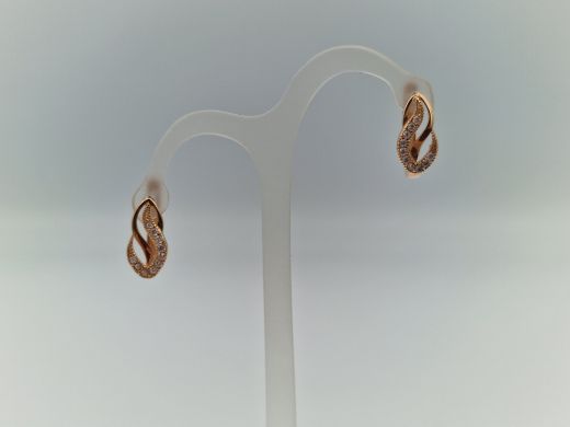 Zelta auskari ar cirkoniju, 2.07 g