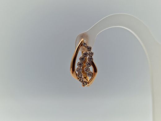 Zelta auskari ar cirkoniju, 2.43 g