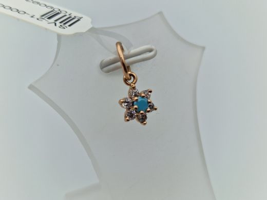 Золотой кулон с цирконом, 0.63 г