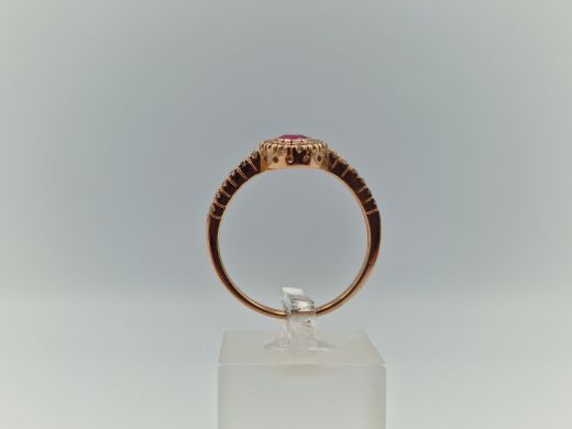 Zelta gredzens ar cirkoniju, 2.5 g, izm. 19