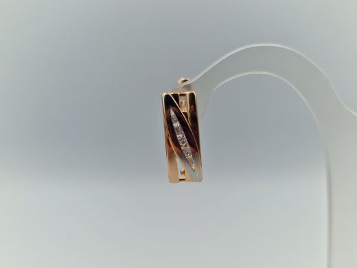 Zelta auskari ar cirkoniju, 1.75 g
