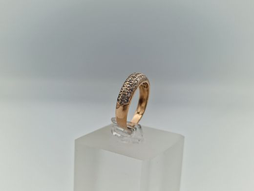 Zelta gredzens ar cirkoniju, 2.45 g, izm. 17