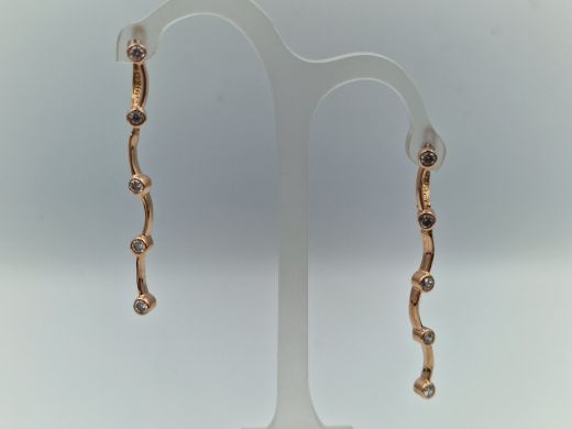 Zelta auskari ar cirkoniju, 4.18 g