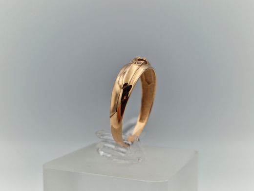 Zelta gredzens ar cirkoniju, 1.62 g, izm. 19