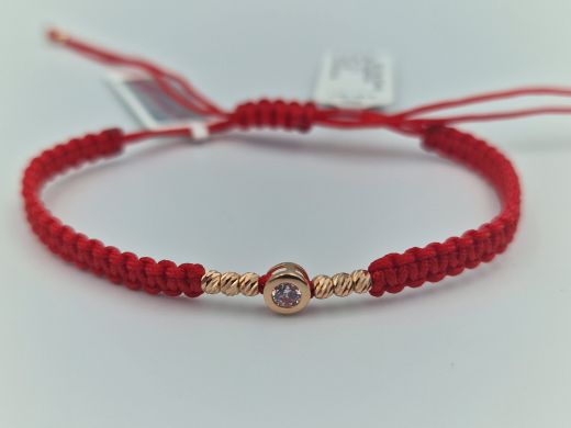 Zelta rokassprādze ar cirkoniju, 1.07 g