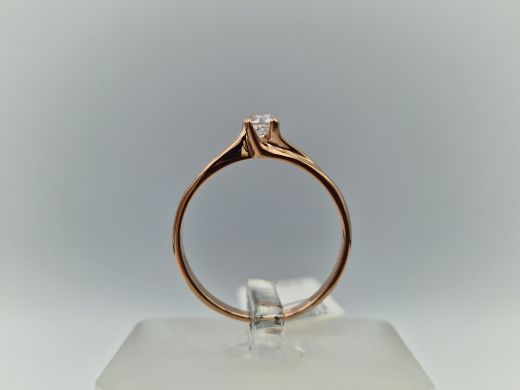 Zelta gredzens ar cirkoniju, 2 g, izm. 17.5