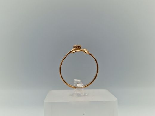 Zelta gredzens ar cirkoniju, 1.06 g, izm. 17