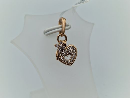 Zelta kulons ar cirkoniju, 1.14 g