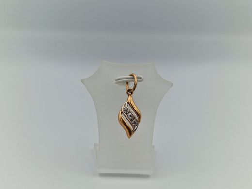 Zelta kulons ar cirkoniju, 1.36 g