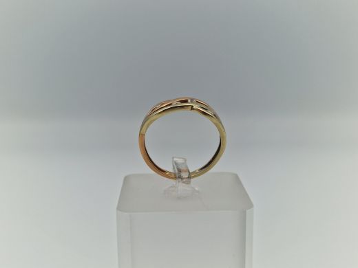 Zelta gredzens ar cirkoniju, 3.12 g, izm. 18