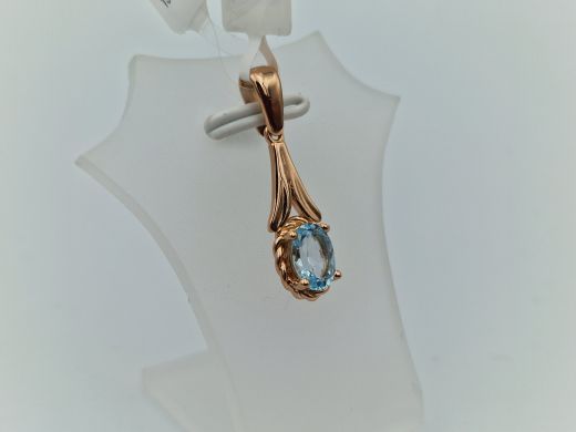 Zelta kulons ar topāzu, 1.42 g