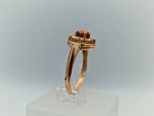 Zelta gredzens ar cirkoniju, 2.58 g, izm. 19