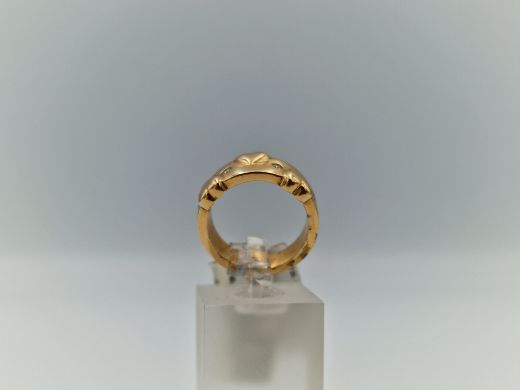 Zelta gredzens ar briljantiem, 10.31 g, izm. 17
