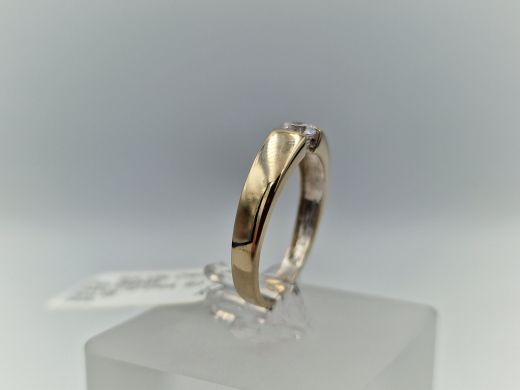 Zelta gredzens ar cirkoniju, 2.11 g, izm. 16.5