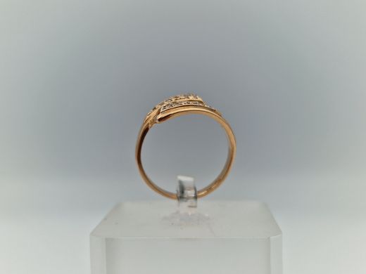 Zelta gredzens ar cirkoniju, 2.85 g, izm. 16