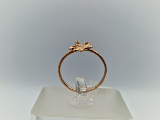 Zelta gredzens ar cirkoniju, 0.93 g, izm. 14.5