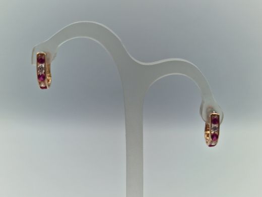 Zelta auskari ar cirkoniju, 1.12 g