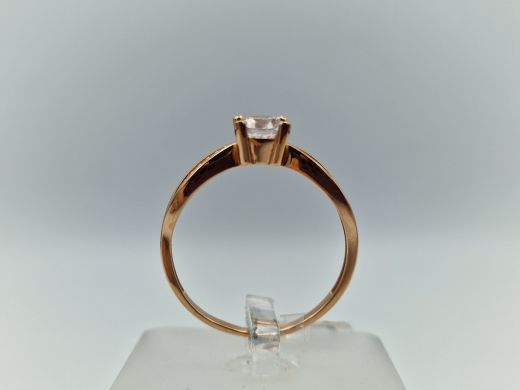 Zelta gredzens ar cirkoniju, 2.6 g, izm. 20.5