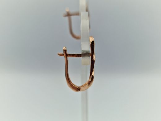 Золотые серьги с цирконом, 2.77 г