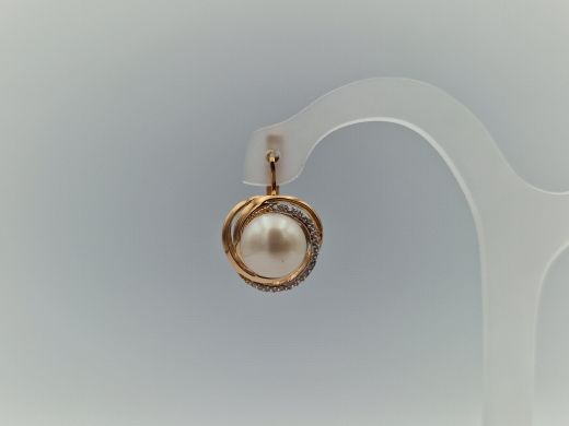 Zelta auskari ar cirkoniju, 6.17 g