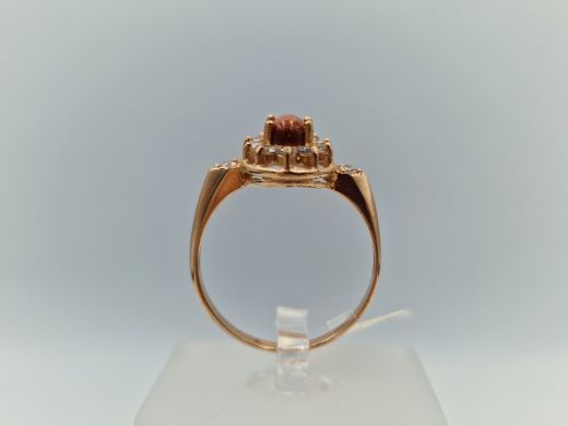 Zelta gredzens ar cirkoniju, 2.58 g, izm. 19