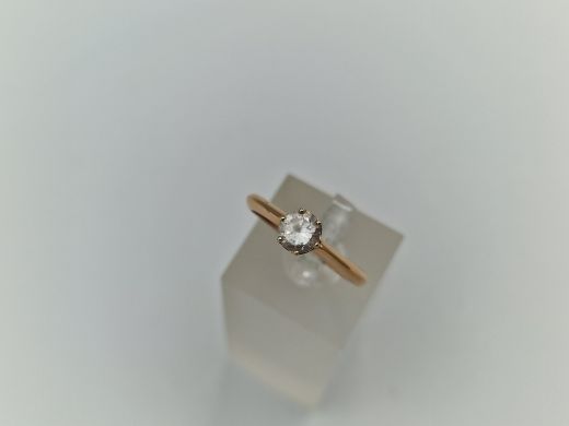 Zelta gredzens ar cirkoniju, 1.39 g, izm. 15.5