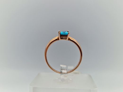 Zelta gredzens ar cirkoniju, 2.02 g, izm. 17