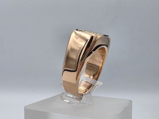 Zelta gredzens ar briljantu, 14.66 g, izm. 18