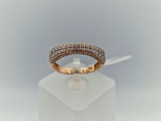 Zelta gredzens ar cirkoniju, 2.69 g, izm. 17.5