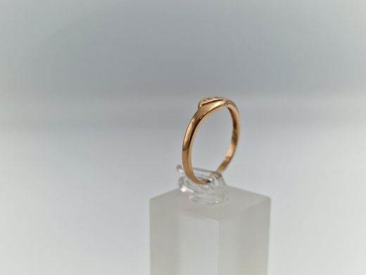 Zelta gredzens ar cirkoniju, 1.56 g, izm. 17.2