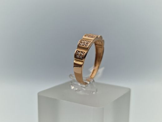 Zelta gredzens ar cirkoniju, 1.93 g, izm. 17.5