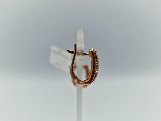 Золотые серьги с бриллиантом, 3.19 г