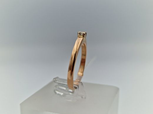 Zelta gredzens ar briljantu, 1.95 g, izm. 16