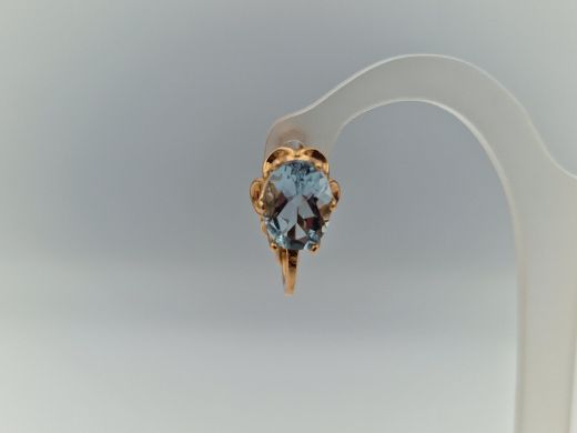 Zelta auskari ar topāzu, 2.57 g