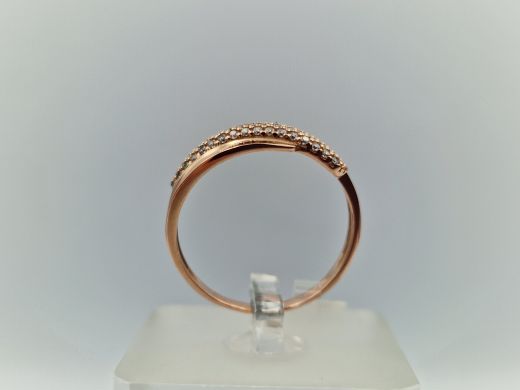 Zelta gredzens ar cirkoniju, 2.61 g, izm. 19.5