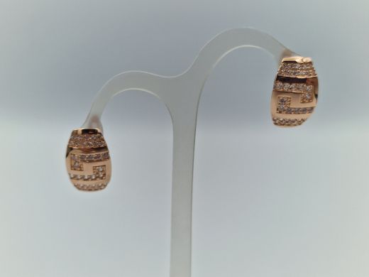 Zelta auskari ar cirkoniju, 3.44 g