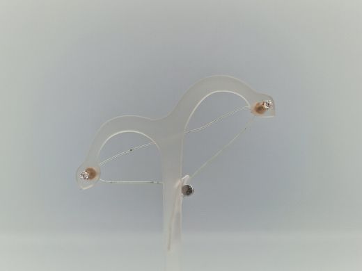 Zelta auskari ar cirkoniju, 1.2 g