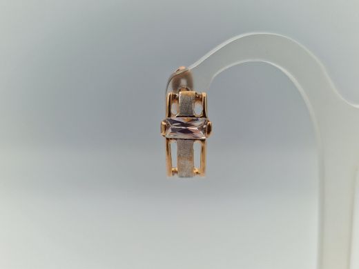 Zelta auskari ar cirkoniju, 2.71 g