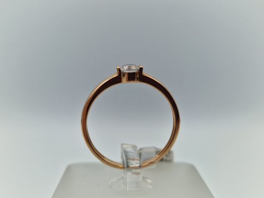 Zelta gredzens ar cirkoniju, 1.43 g, izm. 17.5