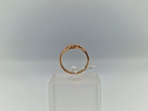 Zelta gredzens ar briljantu, 1.75 g, izm. 16.5