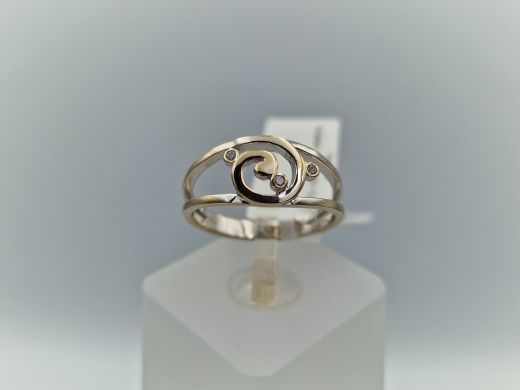 Zelta gredzens ar briljantu, 3.17 g, izm. 17