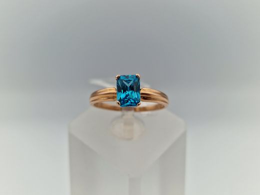 Zelta gredzens ar cirkoniju, 2.02 g, izm. 17