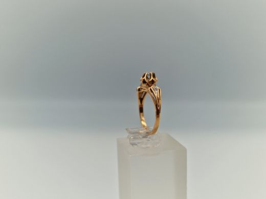 Zelta gredzens ar cirkoniju, 1.99 g, izm. 15.5