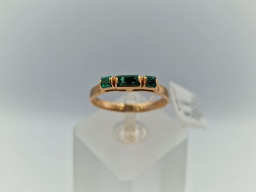 Zelta gredzens ar cirkoniju, 2.44 g, izm. 18