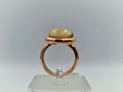 Zelta gredzens ar cirkoniju, 2.8 g, izm. 16.5